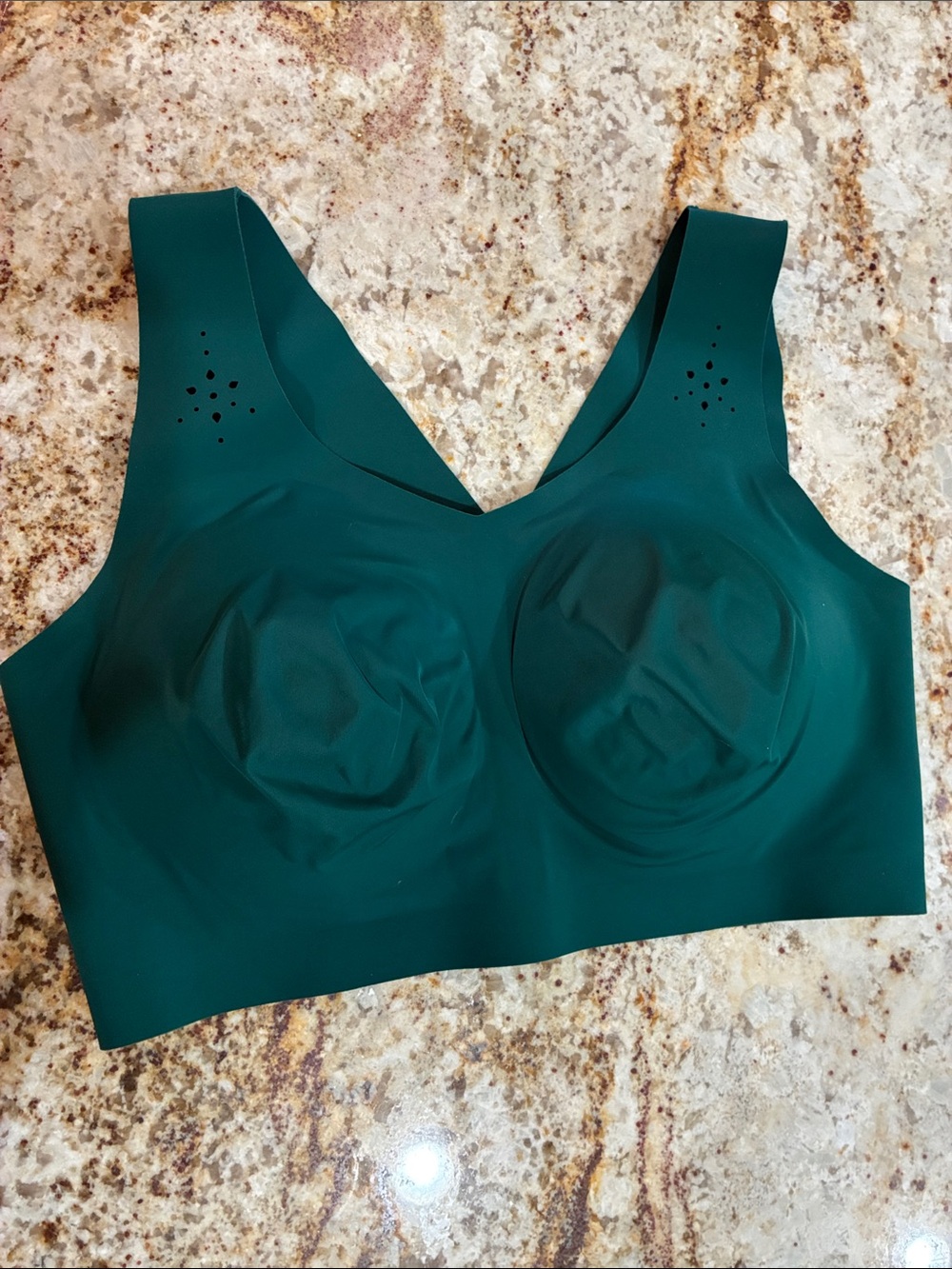 Seamless Emerald Green Wireless Comfort Bra